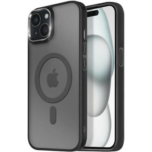 AVIZAR Ohišje MagSafe za iPhone 15 Plus in 14 Plus Back Pad Frosted Outline, Črna, (5000013906) Cene
