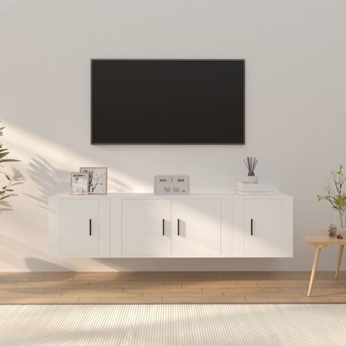 vidaXL 3-dijelni set TV ormarića bijeli od konstruiranog drva Cijene
