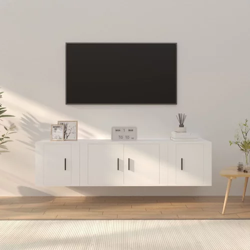 vidaXL 3-dijelni set TV ormarića bijeli od konstruiranog drva