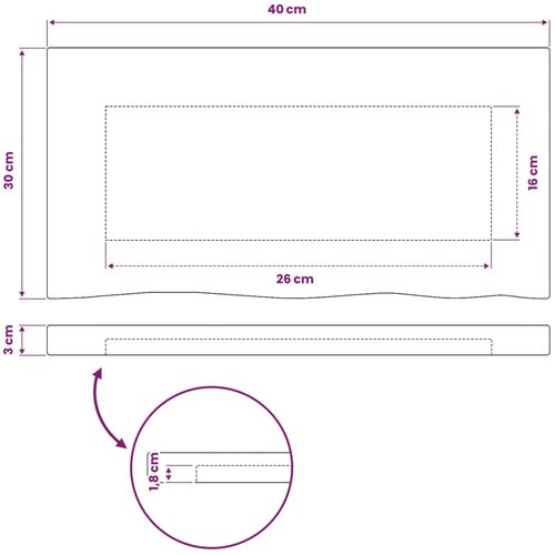  Pravokutni stolni vrh 40 x 30 x 3 cm Pravokutni - Bijela 90 x 55 x 3 5 cm Živi rub 1 strana Cijene