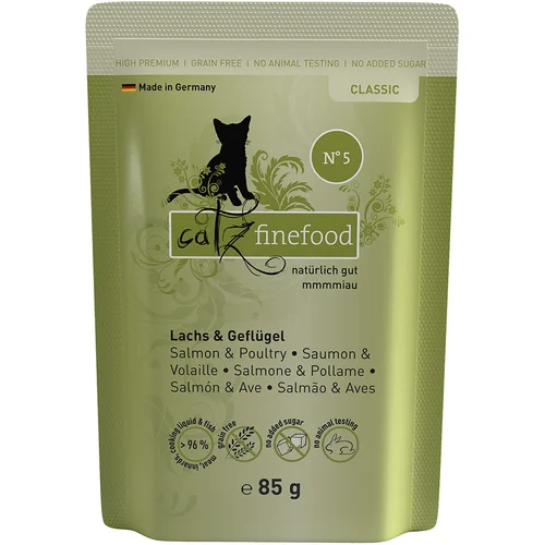 catz finefood vrečka 8 x 85 g - Losos & perutnina