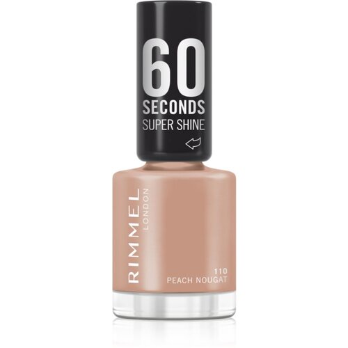 Rimmel London 60 Seconds Super Shine lak za nohte odtenek 110 Peach Nougat 8 ml Slike