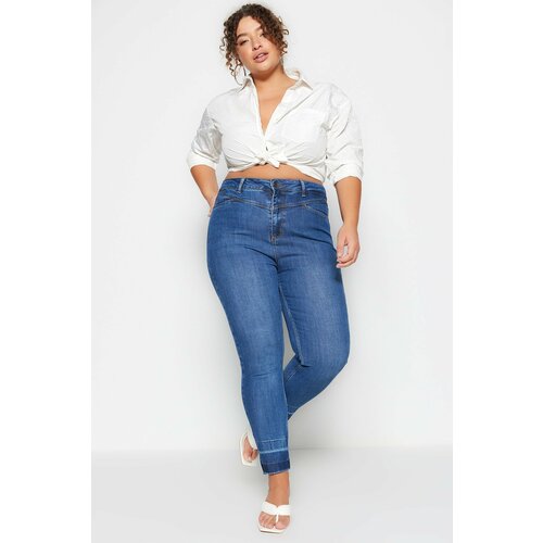 Trendyol Curve Plus Size Jeans - Blue - Skinny Slike
