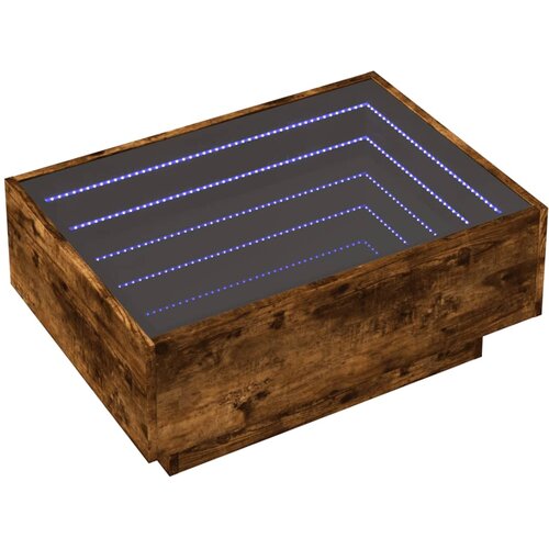 Stolić za kavu LED boja hrasta 70x50x30 cm konstruirano drvo Slike