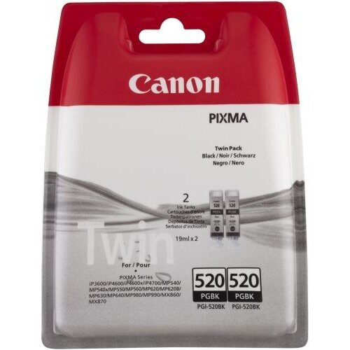 Canon kartuša PGI-520BK (črna), dvojno pakiranje, original Cene