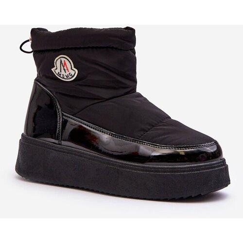 Boto Women&amp;#039;s Slip-On Snow Boots On Platform Black Gattea Slike