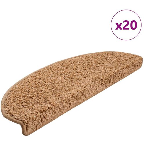  Stopni&scaron;čne preproge 20 kosov 65x21x4 cm bež polkrožne velike Cene
