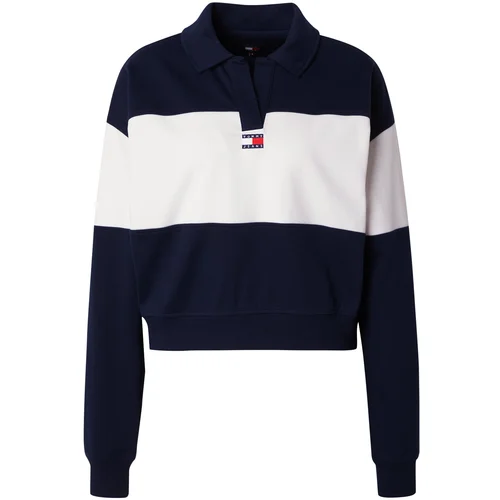 Tommy Jeans Sweater majica morsko plava / crvena / bijela