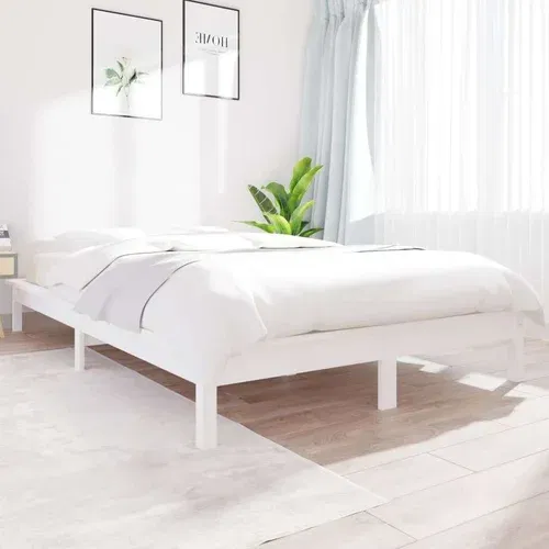  za krevet bijeli 135 x 190 cm bračni od masivne borovine