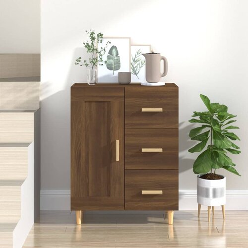 The Living Store Komoda rjavi hrast 69,5x34x90 cm konstruiran les - Komoda, (21661840) Slike
