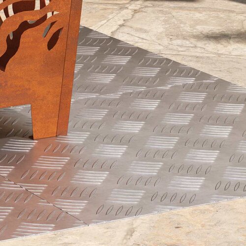  Stepenica Četvrtasti 4 pcs Srebrno 50 x 50 cm Aluminij Slike