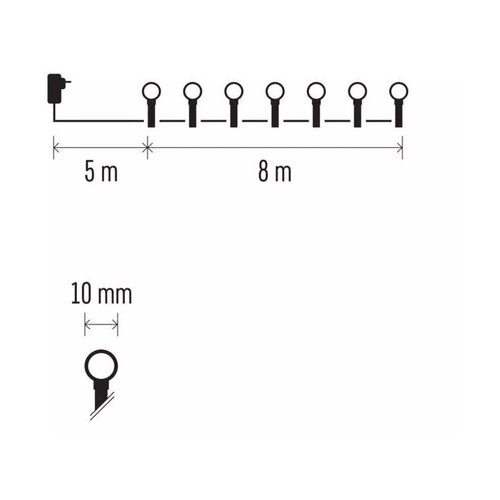 Emos LED svetlosni lanac - cherry 80 LED 8m MTG-D5AC06 Slike
