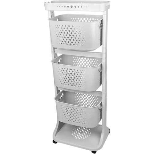  Polica sa tri sprata 44x33x112 cm, tamno siva Slike