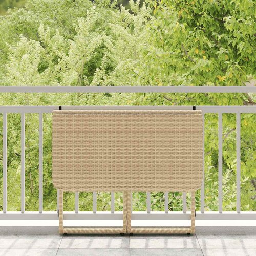  Sklopivi vrtni stol bež 90x51x75 cm poliratan Slike