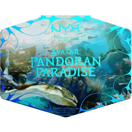 NYX Professional Makeup Limited Edition Avatar Pandoran Paradise Palette paleta osvetljevalcev in rdečil 6x3,2 g Slike