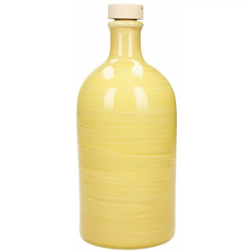 Brandani Rumena keramična steklenička za olje Maiolica, 500 ml