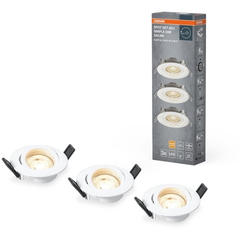 Osram KOMPLET 3x LED ugradna svetla SPOT LED/4,9W/230V 2700K, bela Slike
