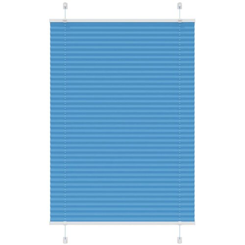 vidaXL Plisirana senčila modra 95x100 cm, širina blaga 94,4 cm, poliester, (5000297249) Cene