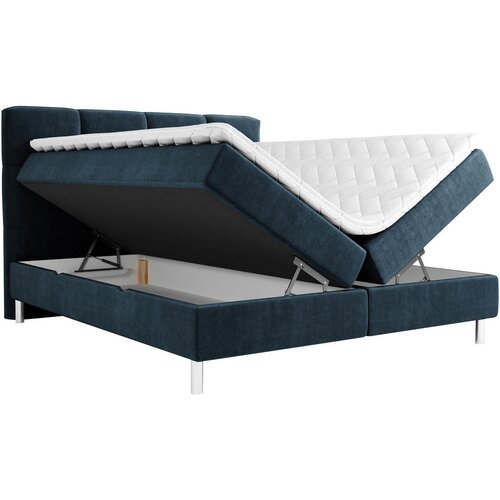 Esposa POSTELJA Z VZMETNICO 180 cm x 200 cm , tekstil temno modra Slike