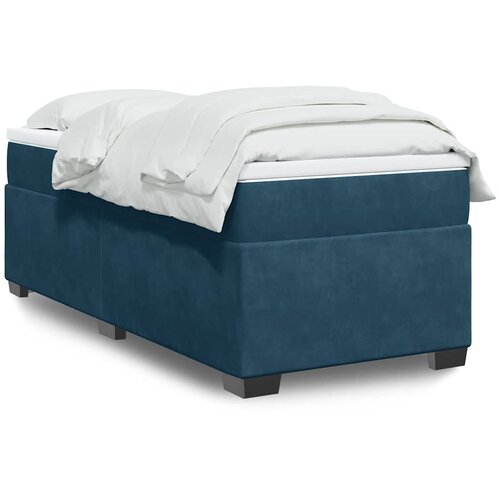 Box spring krevet s madracem tamnoplavi 90x190 cm bar&amp;scaron;unasti Slike