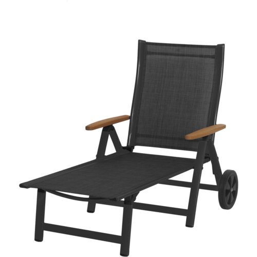 Vrtni ležalniki in počivalniki ASS COMFORT aluminijasti ležalnik &amp;ndash; antracit + črna Slike