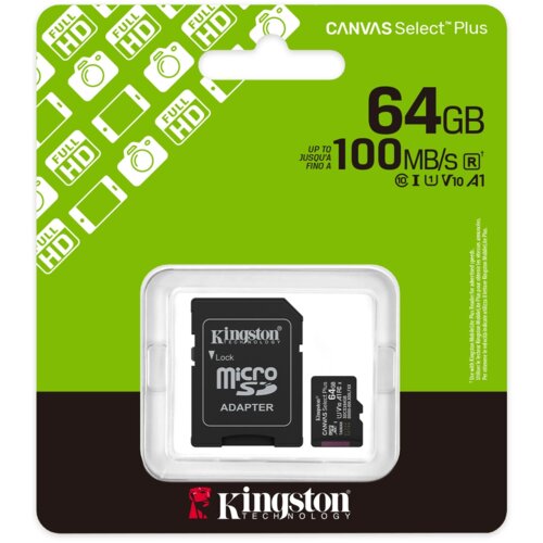 Memorijska kartica Kingston MicroSD 64GB 100MB/s Class 10 SDCS3/64GB Cijene