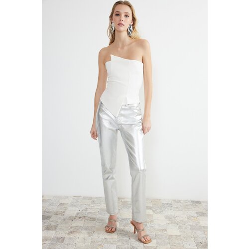Trendyol White Woven Body Fitted Bustier Slike