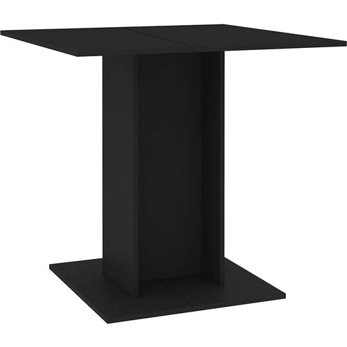 Maison Chic Jedilna miza - Kuhinjska miza - Jedilni stol črna 80x80x75 cm iverna plošča, (21714884) Cene