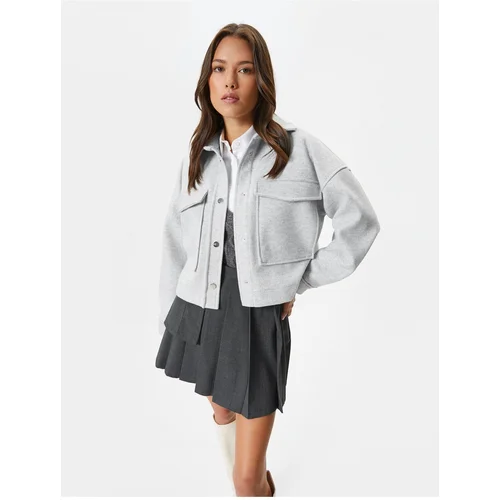 Koton Şahika Ercümen X Cotton - Cargo Pocket Crop Jacket