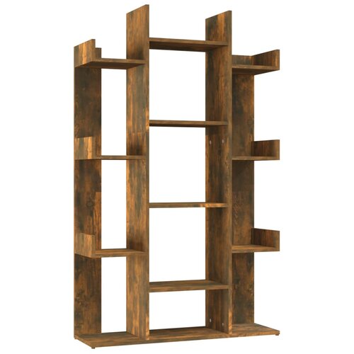 Maison Chic Knjižna omara - Knjižni regal dimljeni hrast 86x25,5x140 cm inženirski les, (21725616) Cene