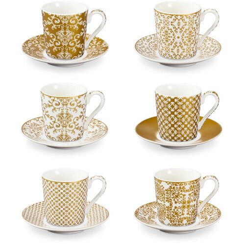 Tescoma Porcelanaste skodelice v kompletu 6 ks v zlati barvi My Coffee – Cene