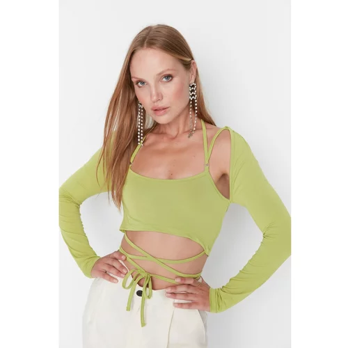 Trendyol Green Piping Detailed Blouse