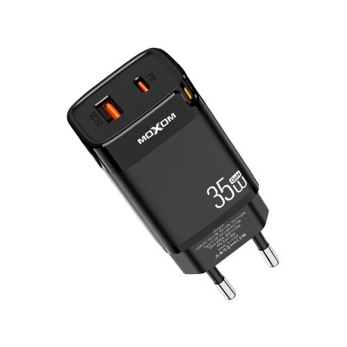  Kuciste punjaca moxom mx-hc242 35w pd type c + usb crno ( P1286 ) Slike
