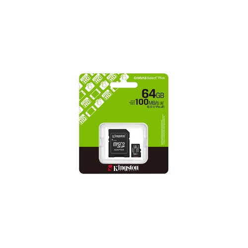 Kingston microSD 64GB CanvasGoPlus, Gen4 r/w:200MB/s/160MB/s,with adapterSDCG4/64GB Cijene