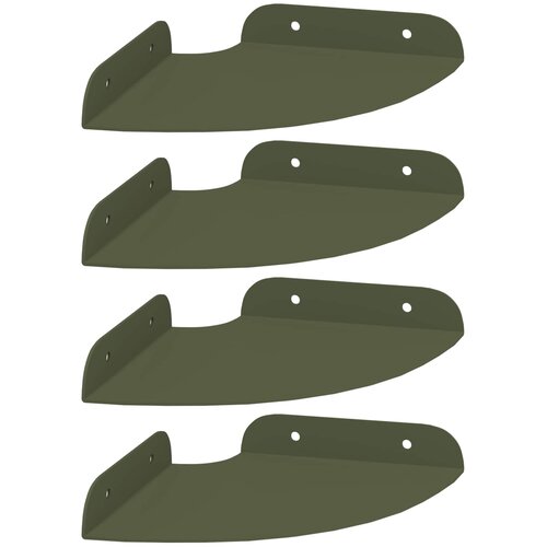  Lebdeća polica s policom 4 pcs Maslinasto zelena 15 x 15 x 2 cm Slike