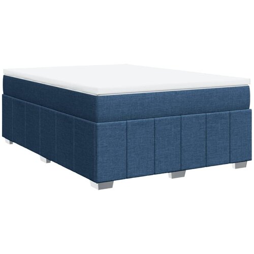 vidaXL Box spring postelja z vzmetnico modra 140x200 cm blago, (21308149) Cene