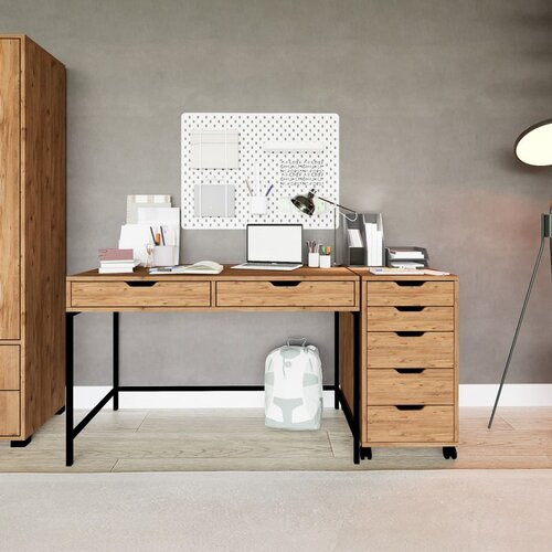 Hanah home atlas 1600-59 atlantic pine study desk Cene