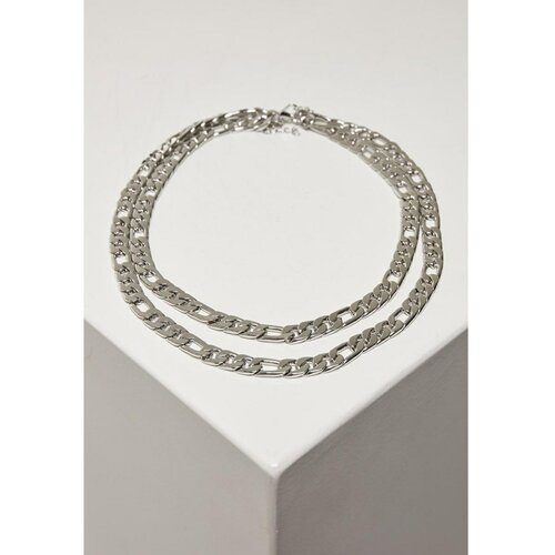Urban Classics figaro layering necklace silver one size Cene