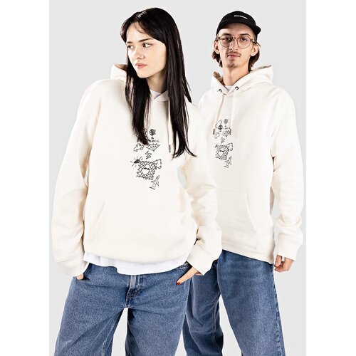 Poetic Collective Doodle Sketch Pulover s kapuco ivory Cene