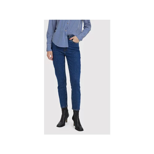 Vero Moda Jeans hlače Brenda 10268434 Mornarsko modra Straight Fit