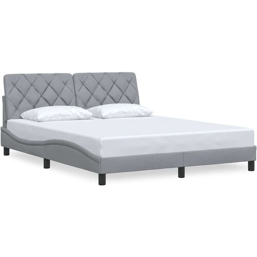 VidaXL Okvir za krevet bez madraca svjetlosivi 160 x 200 cm od tkanine Slike