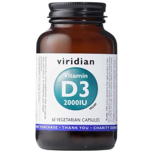 Viridian Nutrition Vitamin D3 Viridian, 2000IU (60 kapsul)
