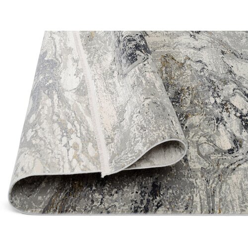 Dieter Knoll TKANA PREPROGA Lille 160/230 cm siva, zlate barve Slike