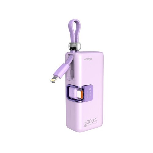 Moxom Power bank mx-pb161 fast pd20w+ pd22.5w 5000mah ljubicasta ( BAT2677 ) Slike