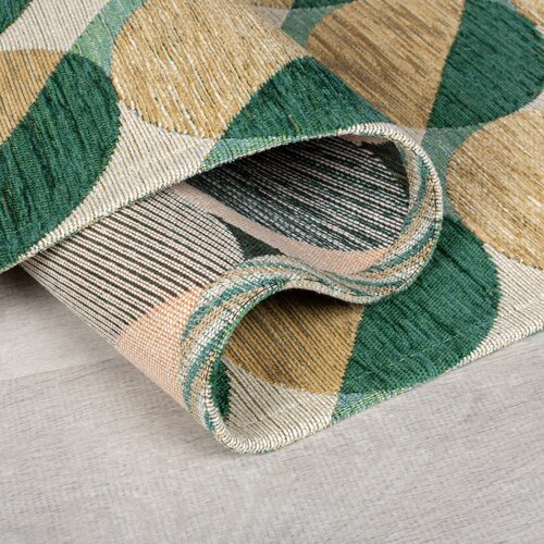 Flair Rugs rumen/zelen tekač 60x230 cm carlos circle geo &amp;ndash; Slike