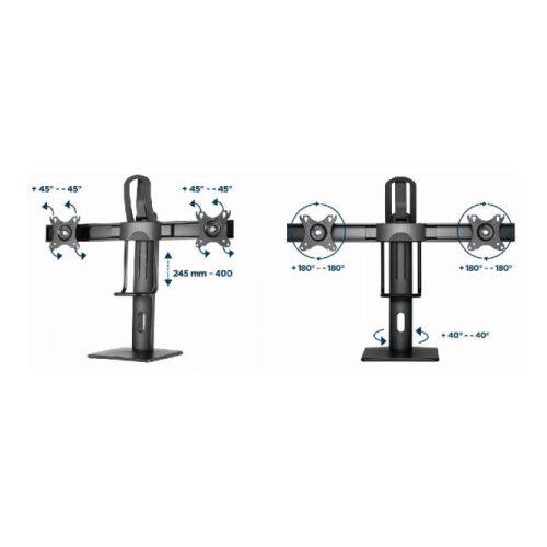 Gembird MS-D2-01 Namizno stojalo za dvojni monitor 17-27, na Cene