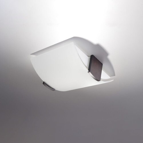 Nice Lamps Bijela stropna svjetiljka sa staklenim sjenilom 33x30 cm Eva – Cijene