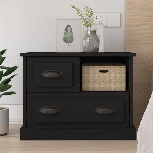 vidaXL Noćni ormarić crni 60x39x45 cm Cijene