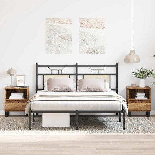  Noćni ormarići 2 kom Staro drvo 40x35x50 cm Konstruirano drvo Slike
