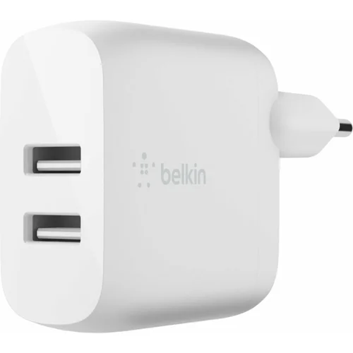 Belkin Dual USB-A Charger, 24W white WCB002vfWH Belkin Dual USB-A Charger, 24W white WCB002vfWH